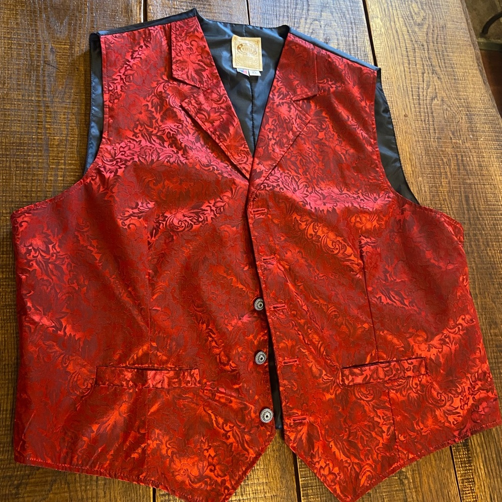 Red Wah maker 1800s style vest XL